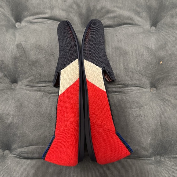 Rothy’s navy, red, and white loafers. - Picture 4 of 5